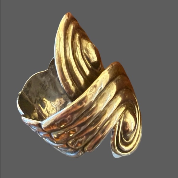 Vintage George Castillo Taxco Sterling Silver Sculptural Cuff Bracelet 925 Mex - Picture 11 of 12